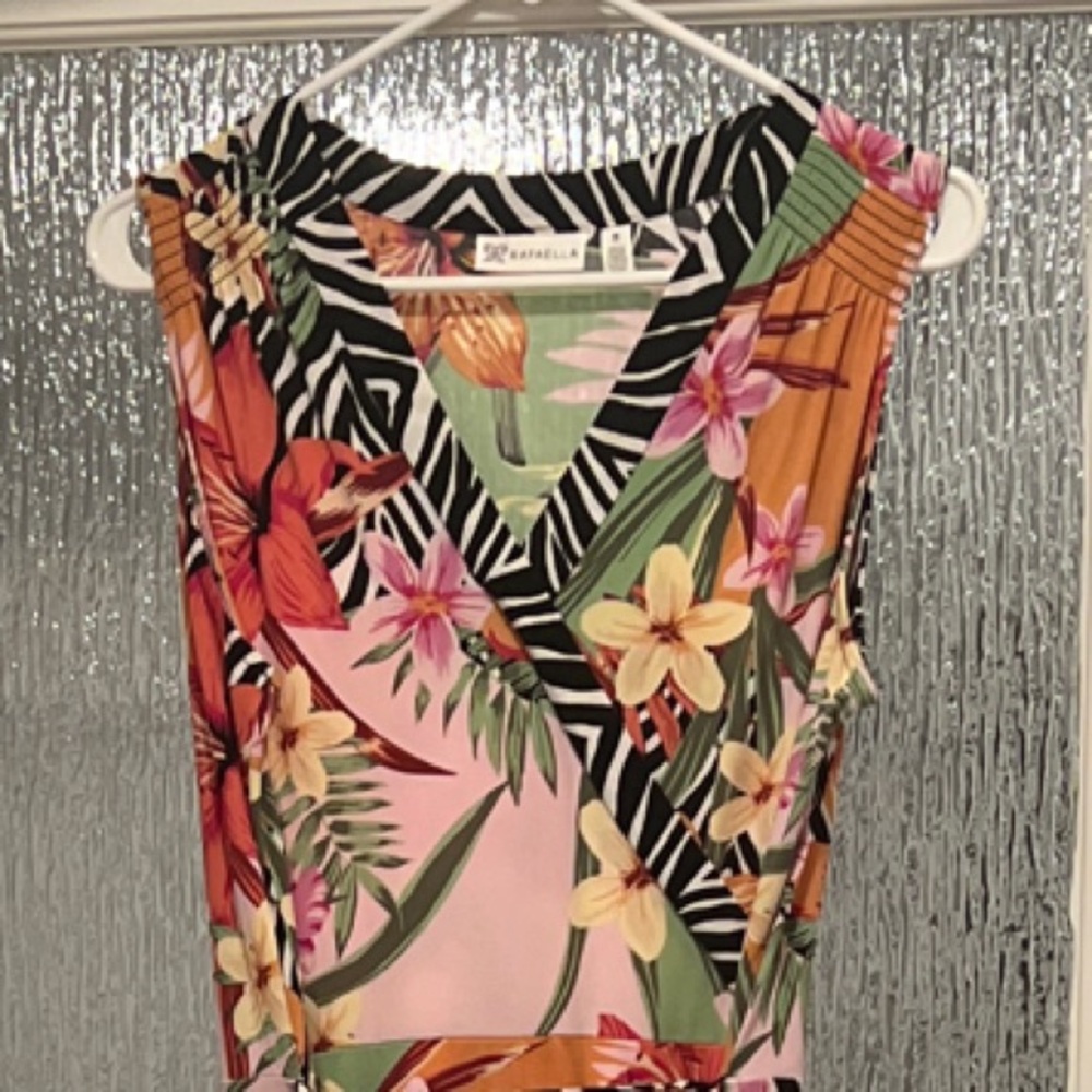 Rafaella Vibrant Floral Midi Dress - Multicolor